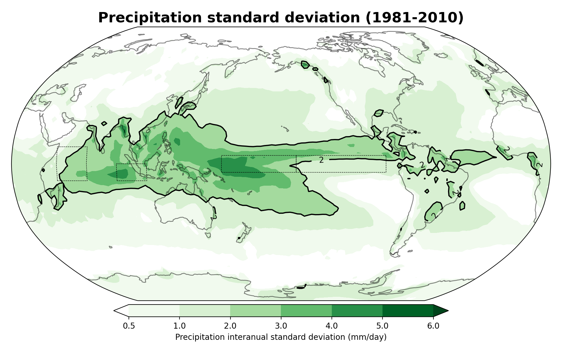 Standard deviation of precipitation