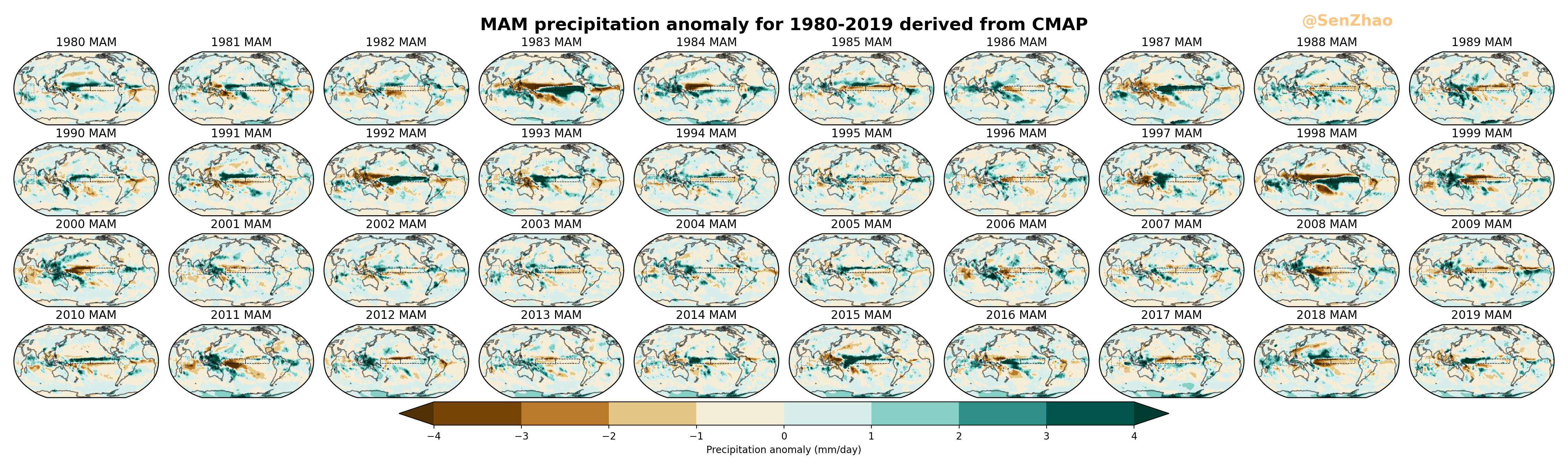 March-April-May precipitation anomaly